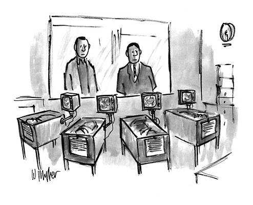 Watching Drawing - New Yorker February 21st, 1994 by Warren Miller