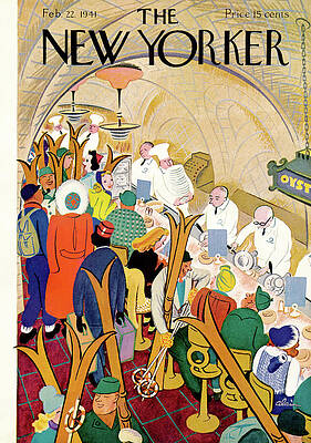 Busy Oyster Bar Scene Painting