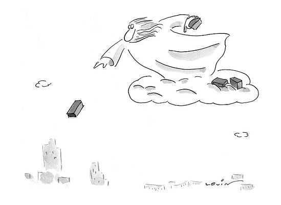 Lightning Drawing - New Yorker February 22nd, 1999 by Arnie Levin