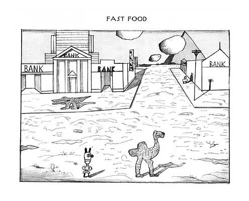 Native Drawing - New Yorker February 23rd, 1976 by Saul Steinberg