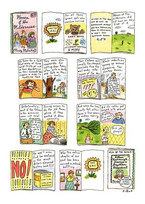 Fork Wall Art featuring the drawing New Yorker February 25th, 1991 by Roz Chast