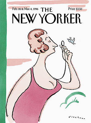 Butterfly Painting - New Yorker February 26th, 1996 by RO Blechman