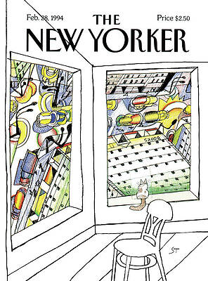 New Yorker Cover with Urban View Wall Art