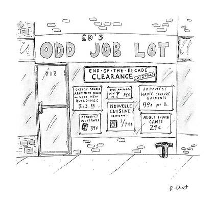 Name Wall Art featuring the drawing New Yorker February 29th, 1988 by Roz Chast