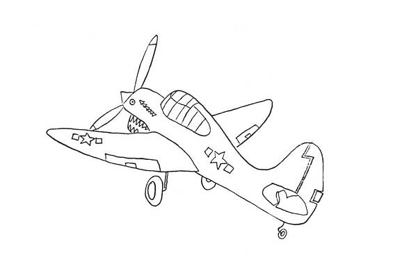 Combat Drawing - New Yorker February 5th, 1944 by Saul Steinberg