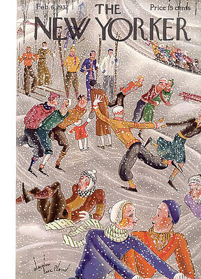 Vintage Skating at Lake Placid Painting