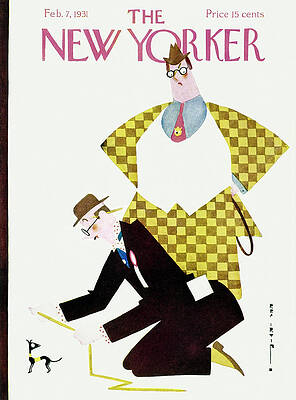 Club Painting - New Yorker February 7 1931 by Rea Irvin