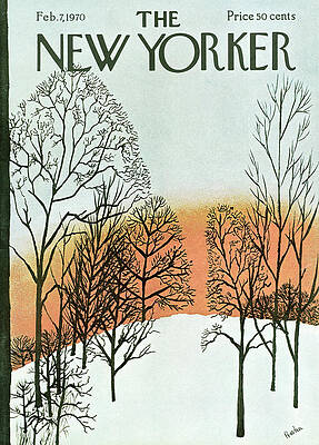Sunrise Wall Art featuring the painting New Yorker February 7th, 1970 by David Preston