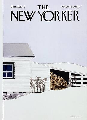 Winter Scene on New Yorker Cover Wall Art