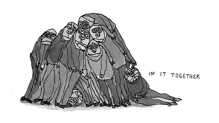 Chair Wall Art featuring the drawing New Yorker January 11th, 1993 by William Steig