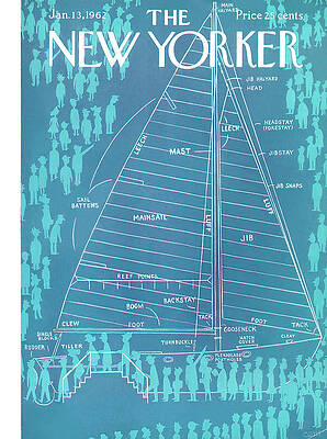 The New Yorker Sailboat Diagram Wall Art