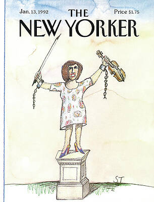 Violinist on The New Yorker Cover Painting