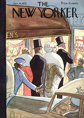 Elegant Wall Art featuring the painting New Yorker January 14th, 1933 by Peter Arno