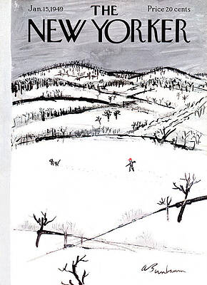 Winter Landscape of New Yorker Cover Wall Art