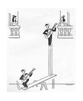 Guitar Serenade for Balcony Audience Drawing