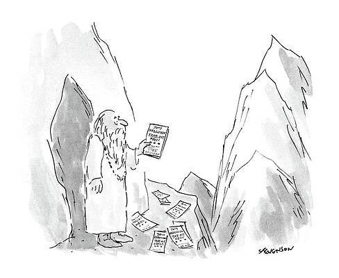 Lonely Wall Art featuring the drawing New Yorker January 18th, 1988 by James Stevenson