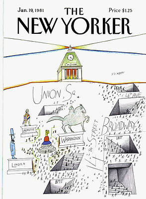 New Yorker Cover: Union Square Perspective Wall Art