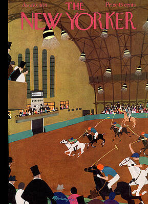 Indoor Polo Game Scene Painting