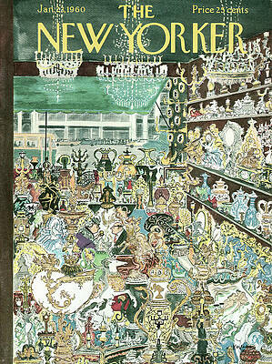 Business Painting - New Yorker January 23rd, 1960 by Anatol Kovarsky