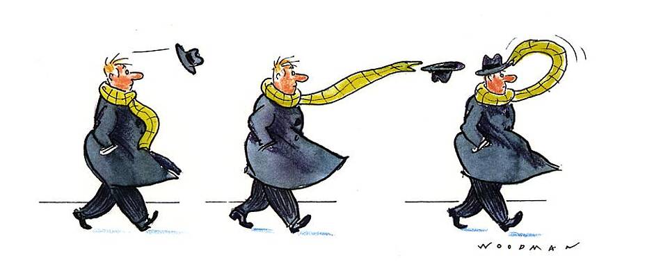 Whimsical Scarf in the Wind Wall Art