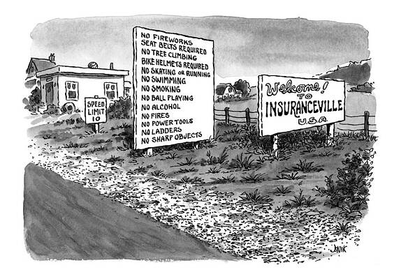 Limit Drawing - New Yorker January 25th, 1999 by John Jonik