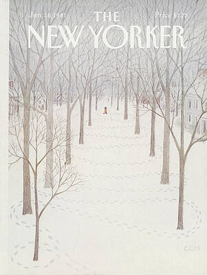 Snowy Winter Path with Child Painting