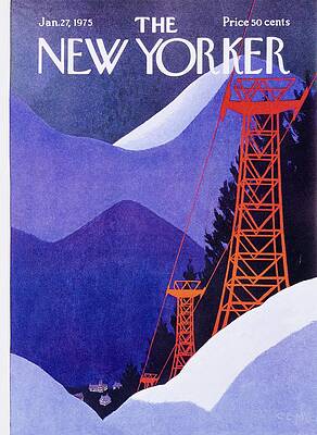 Cable Car Towers in Mountain Landscape Wall Art