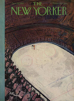 Player Painting - New Yorker January 28th, 1950 by Abe Birnbaum