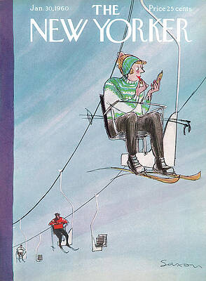 Ski Lift Magazine Cover Wall Art