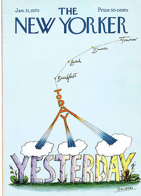 New Yorker Cover with Temporal Flow Painting