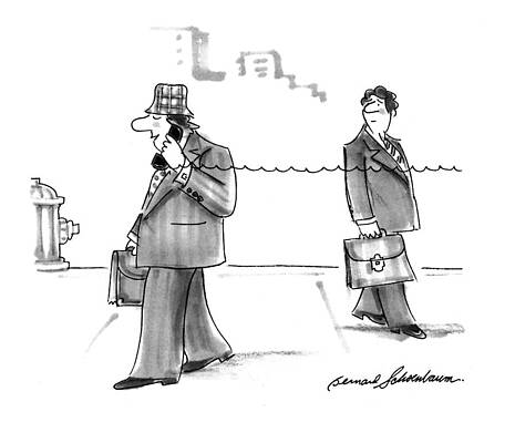 Walking Drawing - New Yorker January 31st, 1994 by Bernard Schoenbaum