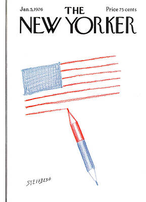 Pencil Drawing American Flag Wall Art