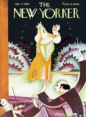 Violin Painting - New Yorker January 7 1928 by Constantin Alajalov
