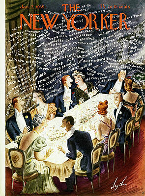 Elegant Dinner Party Conversation Wall Art