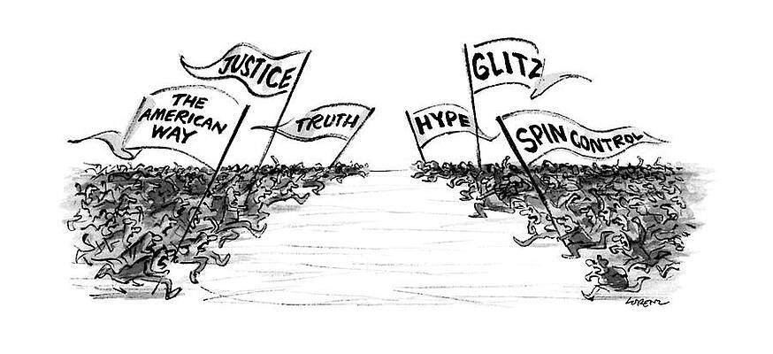 Spin Wall Art featuring the drawing New Yorker January 8th, 1990 by Lee Lorenz