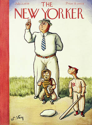 New Yorker Baseball Cover 1936 Wall Art