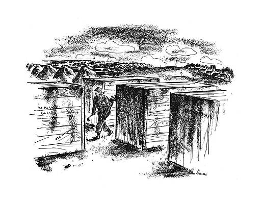 Green Drawing - New Yorker July 15th, 1944 by Alan Dunn