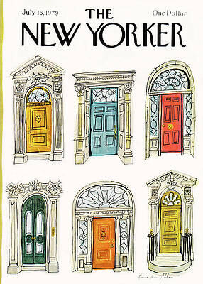 Vintage Door Illustrations on New Yorker Painting