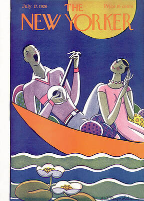 1926 New Yorker Cover with Singers Painting