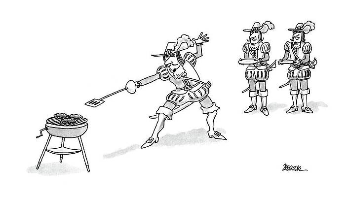 France Drawing - New Yorker July 18th, 1988 by Jack Ziegler