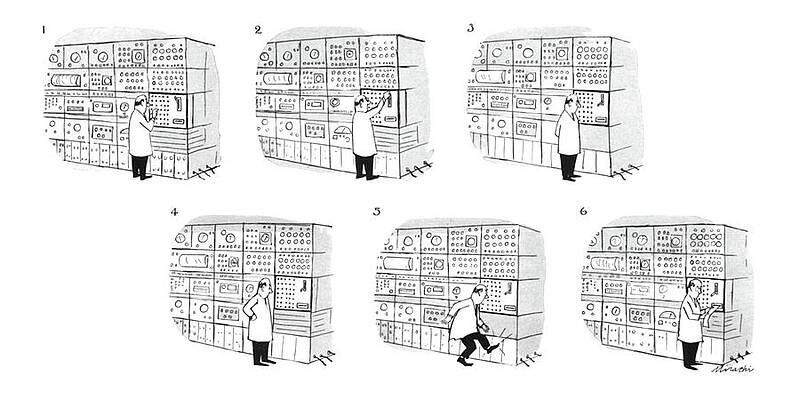 Laboratory Drawing - New Yorker July 20th, 1957 by Joseph Mirachi
