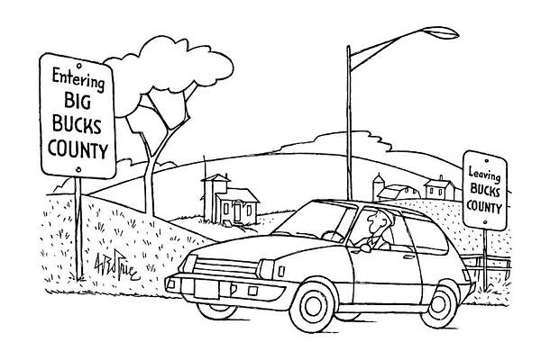 Drive Wall Art featuring the drawing New Yorker July 20th, 1987 by George Price