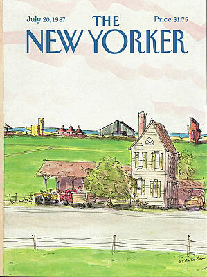 Farm Wall Art featuring the painting New Yorker July 20th, 1987 by James Stevenson