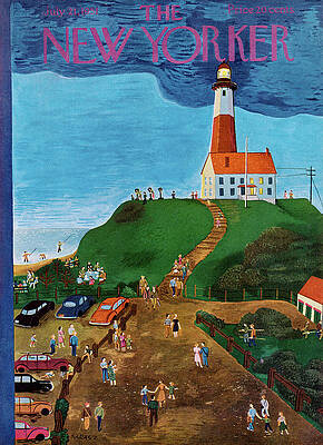 Coastal Lighthouse Scene Painting