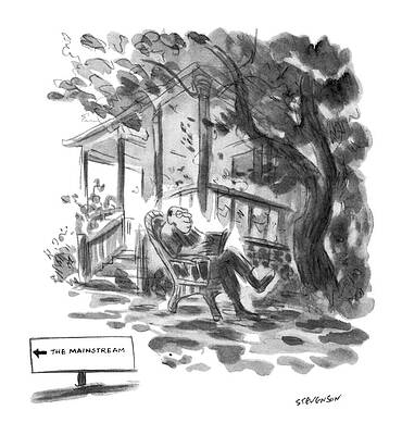 Setting Drawing - New Yorker July 21st, 1975 by James Stevenson