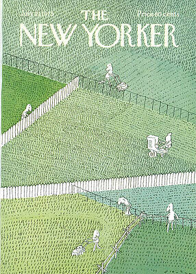 Lawn Painting - New Yorker July 21st, 1975 by RO Blechman