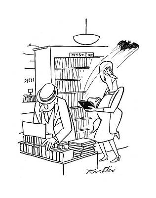 Bat Wall Art featuring the drawing New Yorker July 22nd, 1944 by Mischa Richter