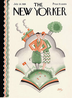 Stylish Golfers on The New Yorker Cover Painting