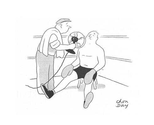 Round Drawing - New Yorker July 24th, 1943 by Chon Day