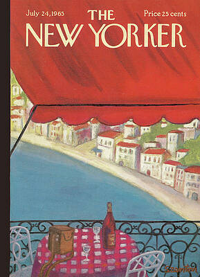 Coastal Cafe View Under Awning Wall Art